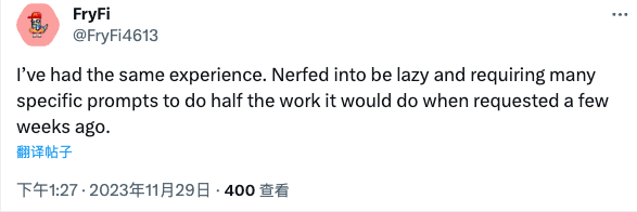 是人工智能还是“人工”智能？ChatGPT 不愿多写一行代码、偷懒变笨，网友：承诺给它“小费”试试-第7张图片-Ceacer网络