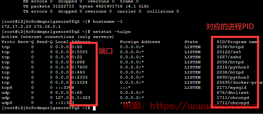 怎么查看 linux 服务器 ip 和端口？-第3张图片-Ceacer网络