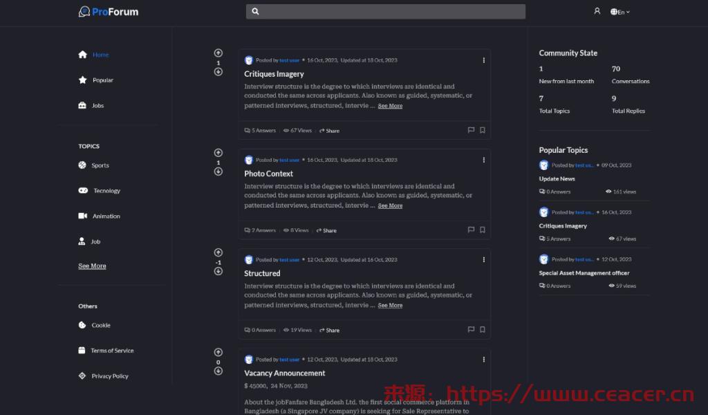 ProForum v1.0 - 专业人士论坛PHP源码-第1张图片-Ceacer网络