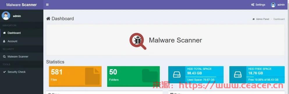 恶意软件扫描程序 - 恶意代码检测器PHP源码-第1张图片-Ceacer网络