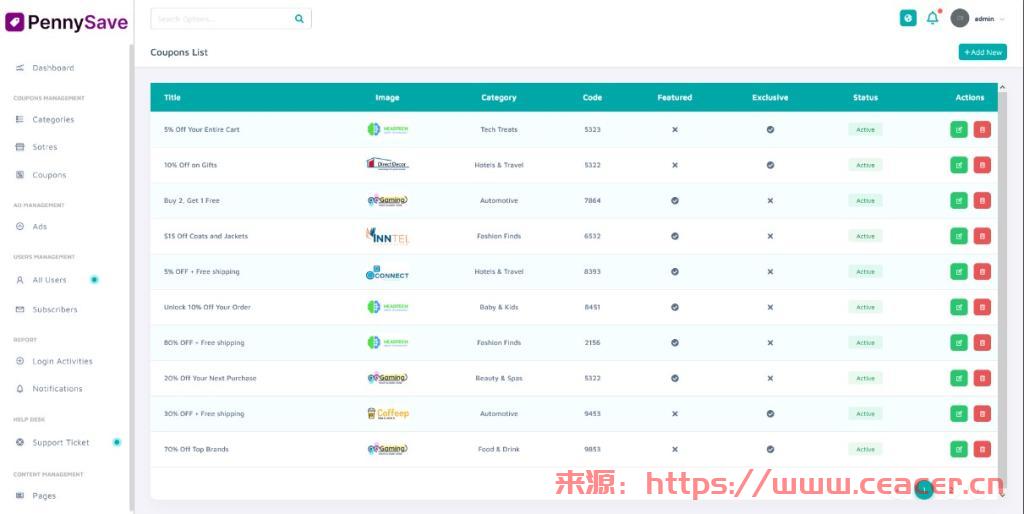 PennySave v1.0 - 优惠券/交易平台-第4张图片-Ceacer网络