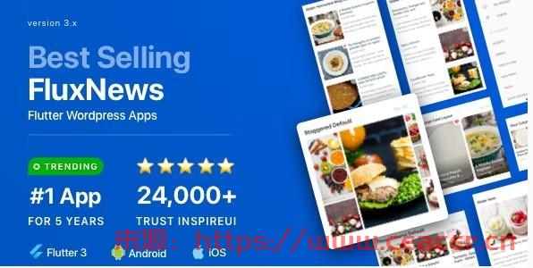 FluxNews v3.16.8 - 适用于 Wordpress 的 Flutter 移动应用程序-第1张图片-Ceacer网络