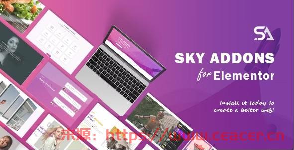 Sky Addons v2.0.2 - 适用于 Elementor Page Builder WordPress 插件