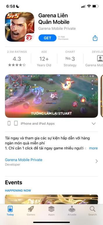 如何在 Apple IOS+Android 上下载《王者荣耀》越南语版 Garena Liên Quân Mobile-第7张图片-Ceacer网络