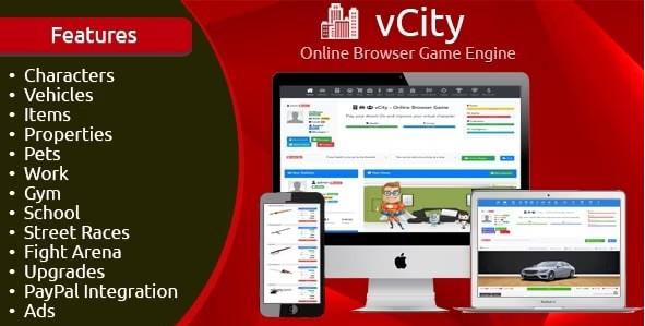 vCity v2.8 - 在线浏览器游戏平台