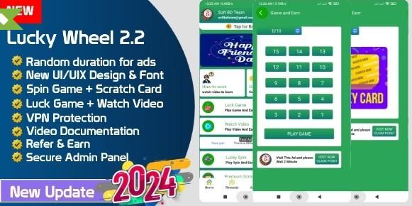 4Tasks 游戏/手表/刮刮乐/轮盘系统，带赚钱应用程序 + 管理面板 v2.2