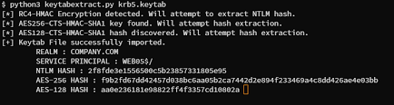 Extracting NTLM Hashes from keytab files-第1张图片-Ceacer网络