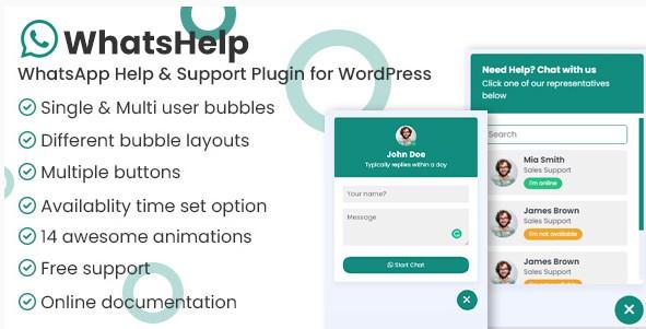 WhatsApp Chat Support Pro WordPress 插件 v3.0.7