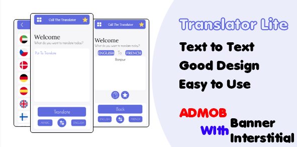 Translator Lite，文字转文字 Android源码+ Admob