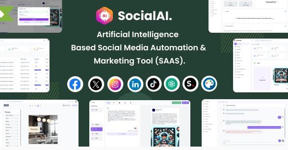 SocialAI v2.0 - 基于人工智能的社交媒体自动化和营销工具 (SAAS)